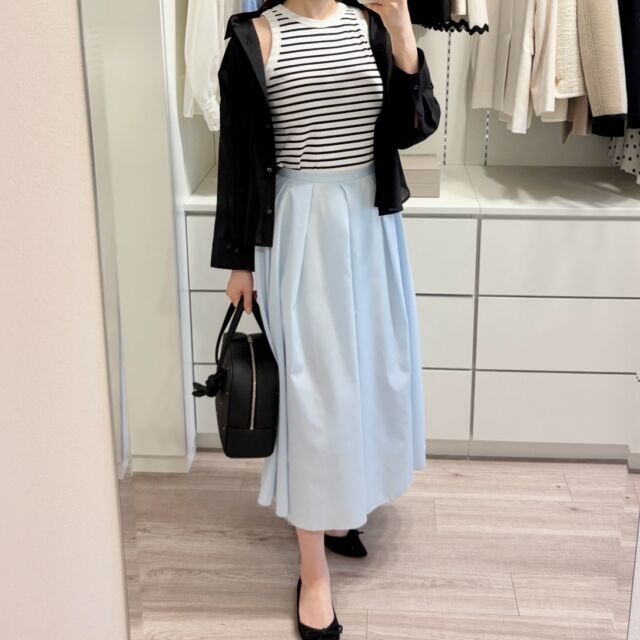 新品♡ヨーコチャン ツイードバルーンドレス ネイビー38 ヨーコチャン YOKO CHAN ツイードバルーンドレス ツイード