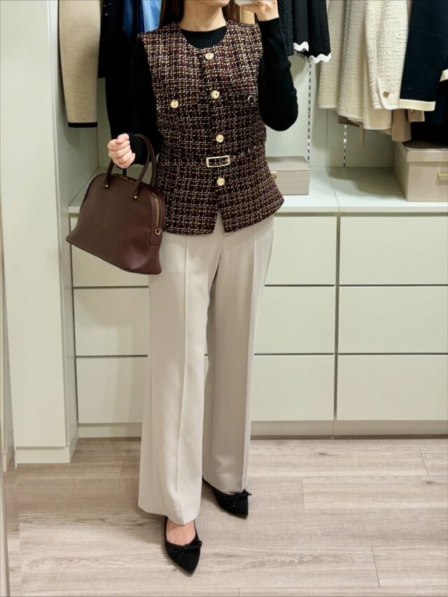 YOKO CHAN】ヨーコ・チャン「Tweed Balloon Dress（ツイード